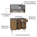 Ver imagem 7 de Armário de Cozinha Compacta 105cm com Pia Rustic-cinza Emilly Madesa 04 Rustic-cinza