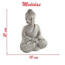 Ver imagem 3 de Escultura Decorativa Buda Meditando Ornamentação Zen Resina 21cm