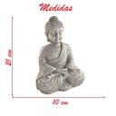 Ver imagem 2 de Escultura Decorativa Buda Meditando Ornamentação Zen Resina 21cm
