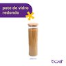 Pote de Vidro 2l com Tampa de Bambu Hermético Redondo - Tüd - 3