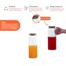 Kit 2 jarras de vidro borossilicato suco com tampa de bambu 2L - Oikos - 4