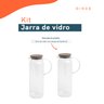Kit 2 jarras de vidro borossilicato suco com tampa de bambu 2L - Oikos - 3