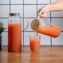 Ver imagem 7 de Kit 2 jarras de vidro borossilicato suco com tampa de bambu 2L - Oikos