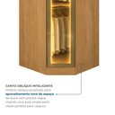 Ver imagem 5 de Guarda-Roupa Modulado Canto Oblíquo Reflecta com LED 5 Portas e Cantoneira MDF Cairo Marrom/Cinamomo