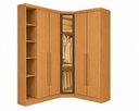 Ver imagem 1 de Guarda-Roupa Modulado de Canto Oblíquo Reflecta com LED 5 Portas e Cantoneira 100% MDF Cairo
