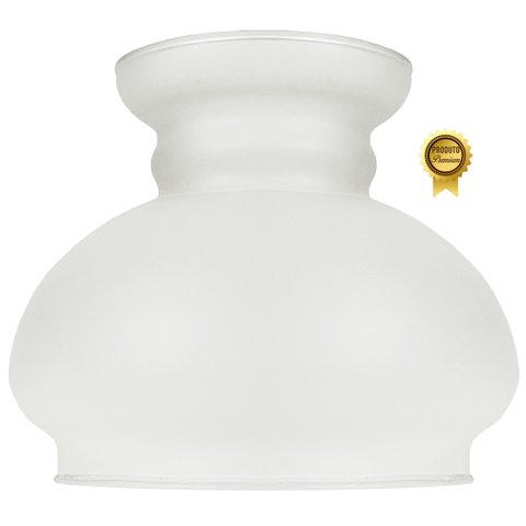 Cupula de Vidro Liso Fosco 16,5 para Lustre e Candelabro