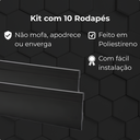 Ver imagem 4 de Kit 10 Barras Rodapé de Poliestireno 10cm X 2m Acabamento Moderno