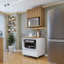 Ver imagem 1 de Cozinha Completa Modulada 2 Peças 1 Porta 1 Gaveta Norten Branco/Nature