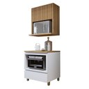 Ver imagem 2 de Cozinha Completa Modulada 2 Peças 1 Porta 1 Gaveta Norten Branco/Nature