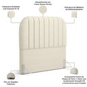 Ver imagem 3 de Cabeceira Cama Box Queen Estofada Orgânica 160cm Alice W01 Facto Pérola Metalizado - Lyam Decor