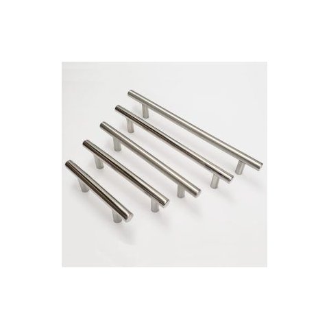 Kit com 6 - Puxador Redondo em Aço Inox Escovado 192mm