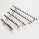 Ver imagem 1 de Kit com 6 - Puxador Redondo em Aço Inox Escovado 192mm