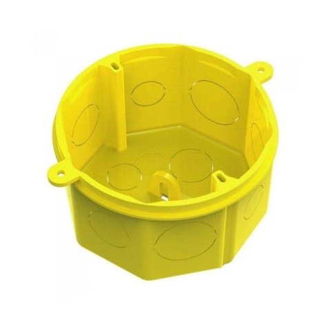 Caixa Luz 4x4 Plástica Octagonal Fundo Móvel Amarela Tigre