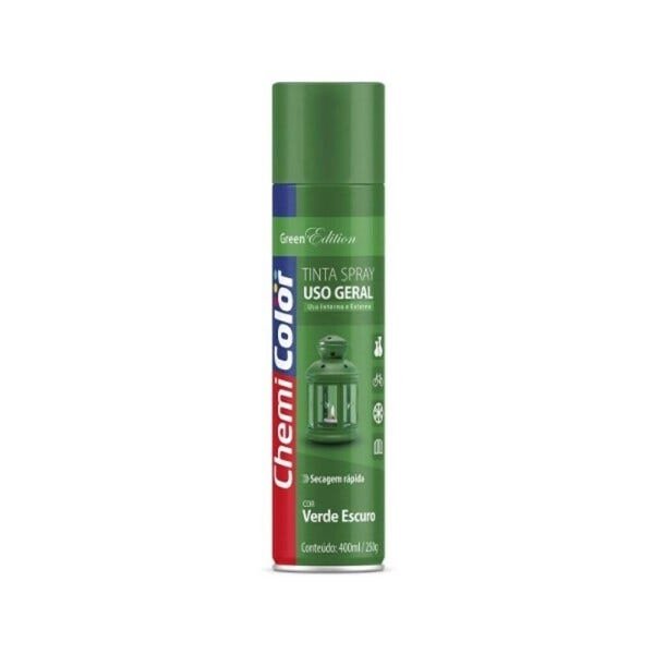 Tinta Spray Uso Geral Verde Escuro 400 ml Chemicolor - 1