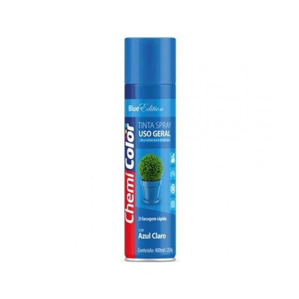 Tinta Spray Uso Geral Azul Claro 400 ml Chemicolor - 1