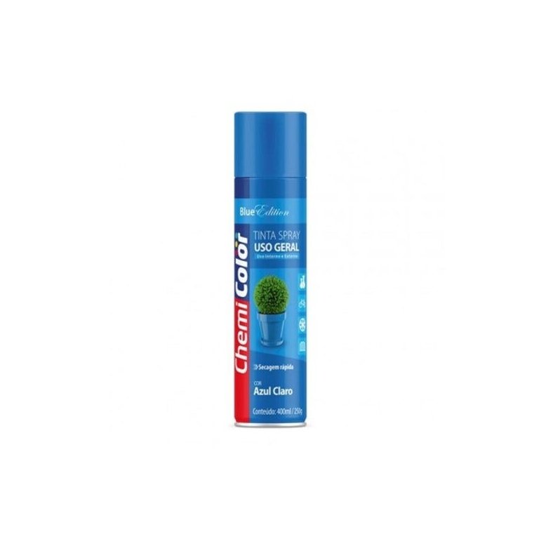 Tinta Spray Uso Geral Azul Claro 400 ml Chemicolor