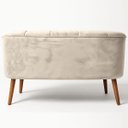 Ver imagem 3 de Sofá Namoradeira Confortável para Sala de Estar Tecido Veludo Luxo