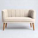 Ver imagem 1 de Sofá Namoradeira Confortável para Sala de Estar Tecido Veludo Luxo