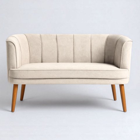 Sofá Namoradeira Confortável para Sala de Estar Tecido Veludo Luxo