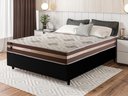 Ver imagem 1 de Conjunto Cama Box Espuma Espuma Chicago Marrom Viúva 128x188x57