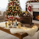 Ver imagem 5 de Presépio de Natal Pequeno em Mdf 4mm Colorido 19x15x18cm Montável com Caixa