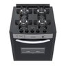 FOGAO DE EMBUTIR 4 BOCAS VENAX GAUDI PRISMA VITREO INOX GAS GLP - 2