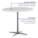 Ver imagem 5 de Mesa de Jantar Redonda Tampo MDF 90cm com Base de Aço Casual Branco/Cromado