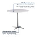 Ver imagem 4 de Mesa de Jantar Redonda Tampo MDF 90cm com Base de Aço Casual Branco/Cromado