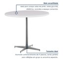 Ver imagem 7 de Mesa de Jantar Redonda Tampo MDF 90cm com Base de Aço Casual Branco/Cromado