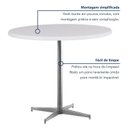 Ver imagem 4 de Mesa de Jantar Redonda Tampo MDF 90cm com Base de Aço Casual