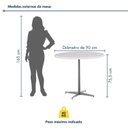 Ver imagem 3 de Mesa de Jantar Redonda Tampo MDF 90cm com Base de Aço Casual Branco/Cromado