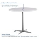 Ver imagem 6 de Mesa de Jantar Redonda Tampo MDF 90cm com Base de Aço Casual Branco/Cromado