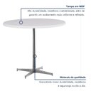 Ver mais imagens de Mesa de Jantar Redonda Tampo MDF 90cm com Base de Aço Casual Branco/Cromado