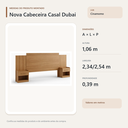 Ver imagem 3 de Cabeceira Casal Dubai Extensível com 2 Criados Cinamomo Formimóveis