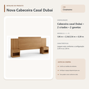 Ver imagem 4 de Cabeceira Casal Dubai Extensível com 2 Criados Cinamomo Formimóveis