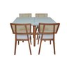 Conjunto Sala De Jantar Mesa Lara 120x90 Madeira Maciça 4 Cadeiras Manu Jequitibá Móveis Lara/Manu - 3