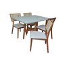 Conjunto Sala De Jantar Mesa Lara 120x90 Madeira Maciça 4 Cadeiras Manu Jequitibá Móveis Lara/Manu - 2