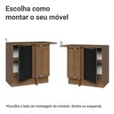 Ver imagem 4 de Balcão de Canto 1 Porta Rustic/Preto Lux Madesa