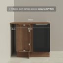 Ver imagem 5 de Balcão de Canto 1 Porta Rustic/Preto Lux Madesa