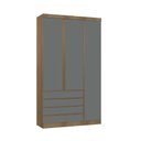 Ver imagem 1 de Guarda Roupa Modulado 3 Portas e 4 Gavetas 132cm Veneza Luciane Móveis