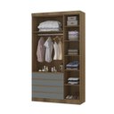 Ver imagem 2 de Guarda Roupa Modulado 3 Portas e 4 Gavetas 132cm Veneza Luciane Móveis