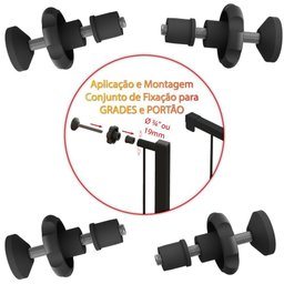 Grade Portão Pet Bebê Divisor Ambiente 143 a 148 Cm Preto - 5