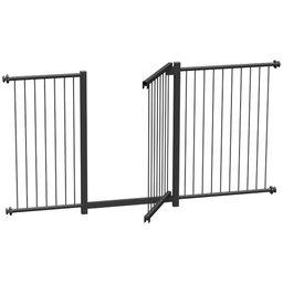 Grade Portão Pet Bebê Divisor Ambiente 143 a 148 Cm Preto - 7