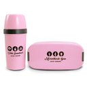 Ver imagem 5 de Bolsa Térmica Feminina Lanche + Marmita + Garrafa: 3 Peças - Rosa Chiclete
