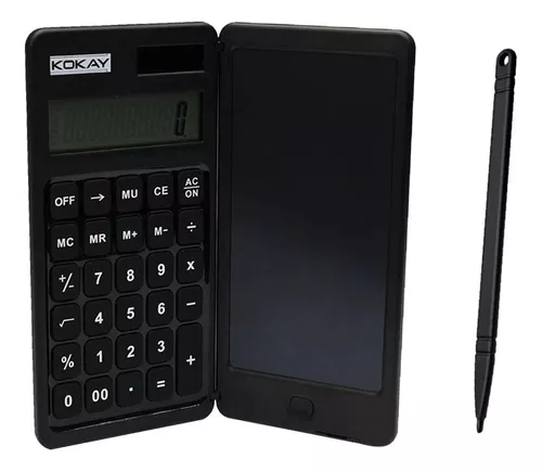 Calculadora Dobravel 10 Digitos Tablet de Escrita Lcd Preta Kokay Ck ...