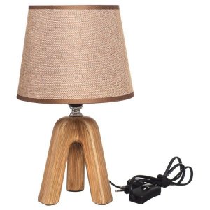 Abajur Luminária Quarto Sala Mesa de Cabeceira Decoração Ambiente / Abj622 - Marrom