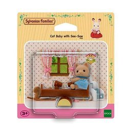 Sylvanian Families Bebê Gato com Gangorra - Epoch Magia - 2
