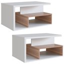 Ver imagem 1 de Kit 2 Mesa de Centro para Sala 68 Cm B92 Branco Montana Novam