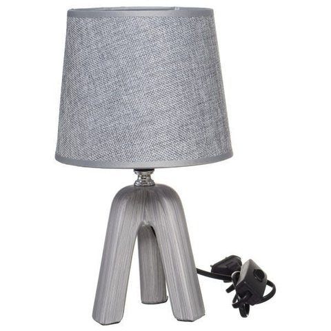 Abajur Luminária Quarto Sala Mesa de Cabeceira Decoração Ambiente / Abj622 - Cinza