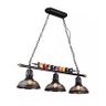 Lustre Pendente Industrial Retrô Preto E27 Triplo Bola de Sinuca Bivolt - 1